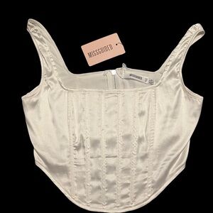 misguided satin corset top NWT